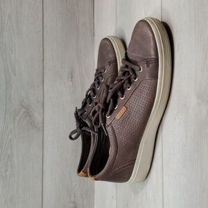 Ecco Women Leather Comfort Leather Loafer Sneakers shoes sz 42/11-11.5